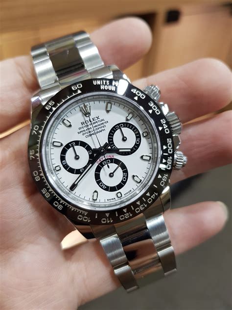 rolex daytona cosmograph reverse panda|Rolex panda daytona white gold.